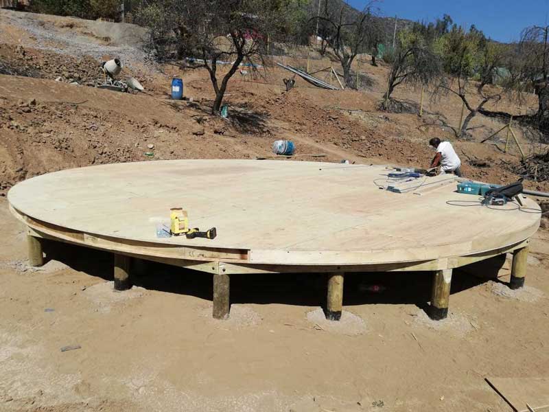 Plataforma de instalación Yurta